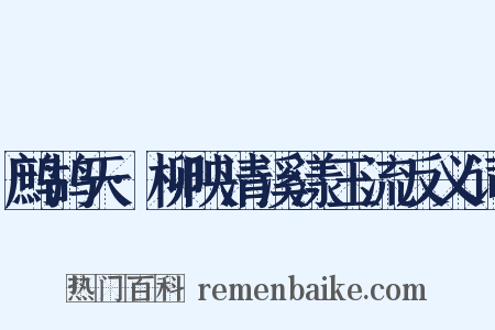 鹧鸪天·柳映清溪漾玉流反义词是什么意思的图片